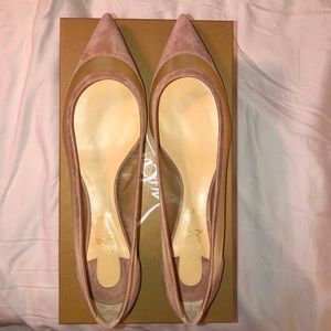 Christian Louboutin Galativi Flat—nude/mesh